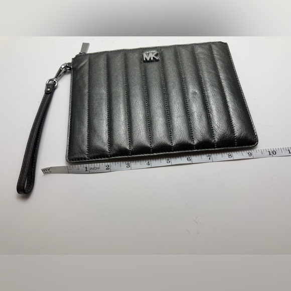 Michael Kors Silver Quilted Wristlet - Picture 7 of 8
